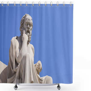 Personality  Statue Of Socrates, Academy Of Athens,Greece Shower Curtains