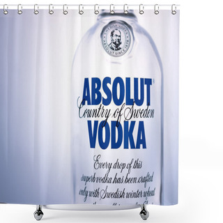 Personality  Bottle Of Swedish Vodka Absolut. Shower Curtains