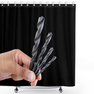 Personality  Drill Bits Shower Curtains