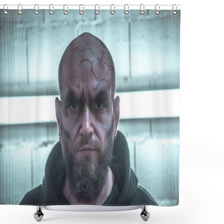 Personality  Makeup The Vampire. Makeup Vampire In A Hoodie Halloween. Scary  Shower Curtains
