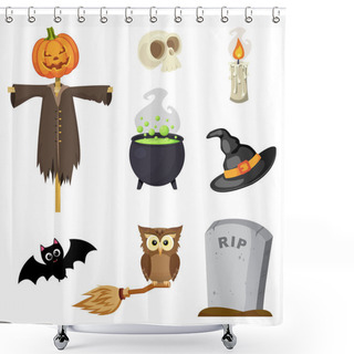Personality  Halloween Illustration Shower Curtains
