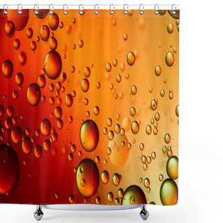 Personality  Beautiful Abstract Background From Mixed Water And Oil In Orange And Red Color Shower Curtains