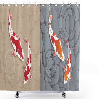 Personality  A Pair Of Coi Fish Shower Curtains