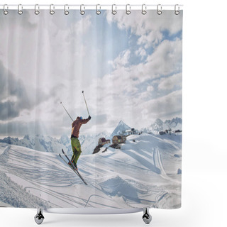 Personality  Jump From The Springboard Shower Curtains