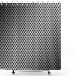 Personality  Metal Brushed Background, Perforated Metal Surface Shower Curtains