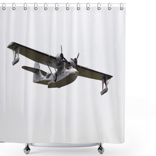 Personality  Old Water Plane During A Demonstration Shower Curtains