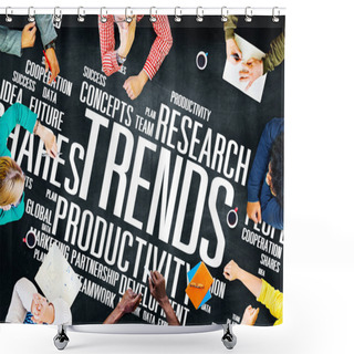 Personality  Global Shares Trends Concept Shower Curtains