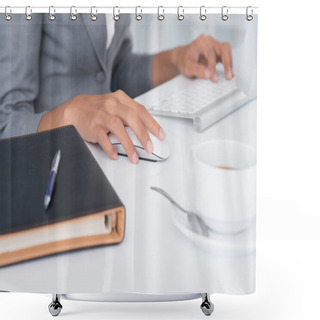 Personality  Business Table Shower Curtains