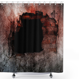Personality  Bloody Wall Shower Curtains