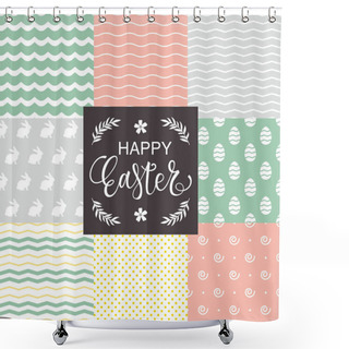 Personality  Pattern Set For Easter. Shower Curtains