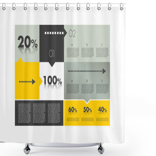 Personality  Box Diagram For Infographics. Shower Curtains