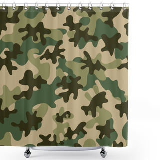 Personality  Camouflage Seamless Pattern Shower Curtains