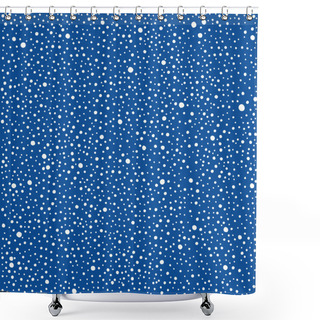 Personality  Seamless Pattern With Chaotic Dots. Vector Texture Shower Curtains