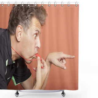 Personality  Referee Has Gone Mad Shower Curtains