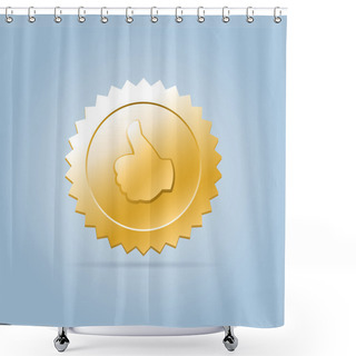 Personality  Golden Like Badge Shower Curtains