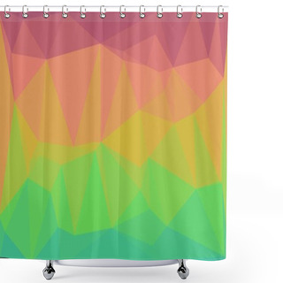 Personality  Abstract Multicolored Background With Triangles Pattern Shower Curtains
