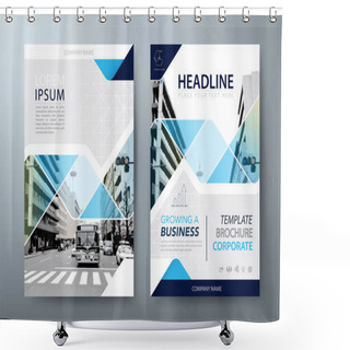 Personality  Annual Report Brochure Flyer Design Template Vector, Leaflet, Presentation Book Cover Templates, Layout In A4 Size. Shower Curtains