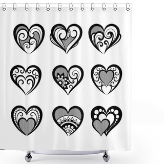 Personality  Beautiful Love Symbol Collection Shower Curtains