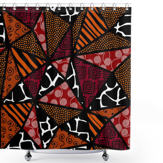 Personality  Ethnic Seamless Pattern In African Style. Shower Curtains