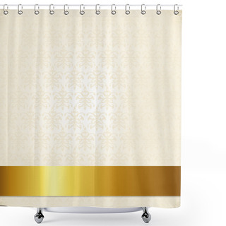 Personality  Beige Damask Background Shower Curtains
