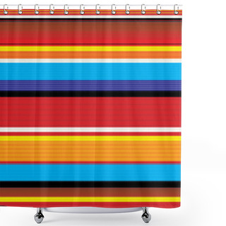 Personality  Seamless Mexican Colorful Pattern Shower Curtains