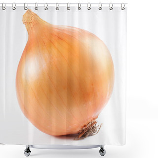 Personality  Ripe Onion On A White Background Shower Curtains