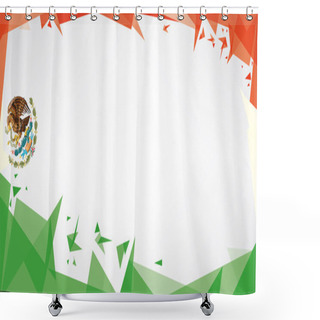Personality  Background Origami Of Mexico Shower Curtains