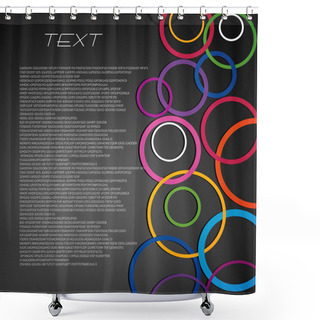 Personality  Beautiful Decorated Colorful Circles Shower Curtains