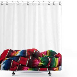 Personality  Serape On A White Background With Copy Space Shower Curtains