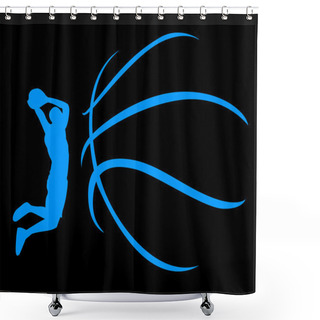 Personality  Basketball Design Shower Curtains