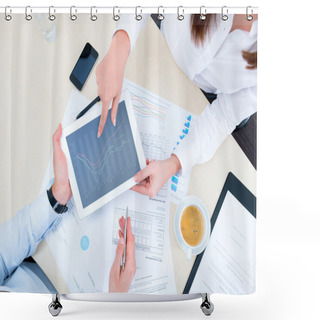 Personality  Discussion Of Strategy With A Financial Analyst Shower Curtains