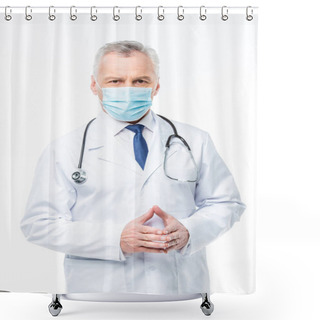 Personality  Doctor In Medical Mask Shower Curtains