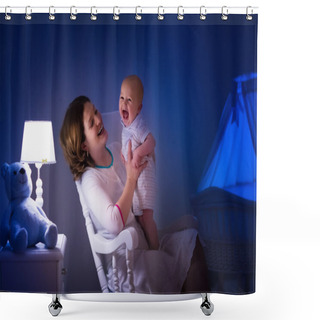 Personality  Mother Reading A Book To Little Baby Shower Curtains