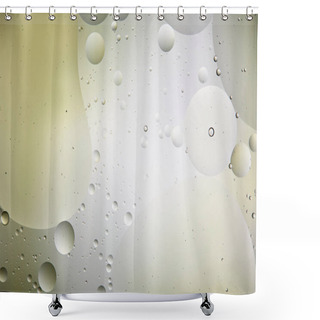 Personality  Creative Light Green And Grey Color Background From Mixed Water And Oil Bubbles  Shower Curtains