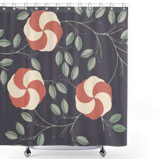 Personality  Stylish Seamless Tropical Pattern With Hibiscus Flowers And Leav Shower Curtains
