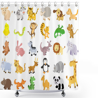 Personality  Extra Large Set Of Animals Shower Curtains