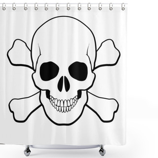 Personality  Skull And Crossbones Shower Curtains