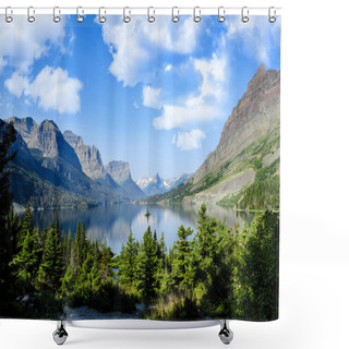 Personality  Saint Marys Lake At Glacier National Park Shower Curtains
