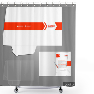 Personality  Folder Template Design For Company Shower Curtains
