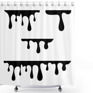 Personality  Ink Drop Vector Icon Design Shower Curtains