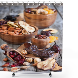 Personality  Mix Of Dried Fruits Shower Curtains