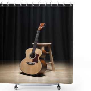 Personality  Guitar Shower Curtains