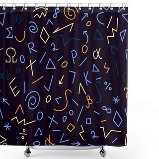 Personality  Pattern With Geometry Shower Curtains