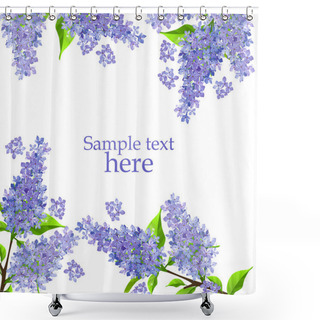 Personality  Blossoming Lilac Branch Shower Curtains