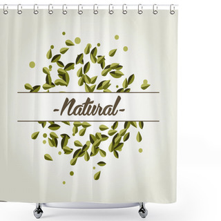 Personality  Vector Background With Green Leaves. Shower Curtains