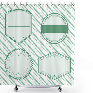Personality  Retro Labels Set. Vector Shower Curtains