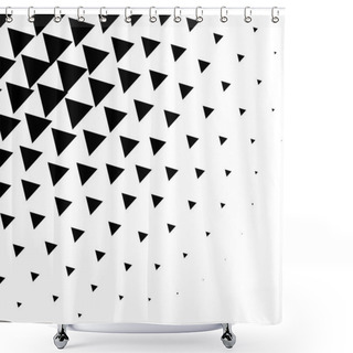 Personality  Triangles Halftone Vector Illustration. Triangle Geometric Background Texture And Pattern Shower Curtains