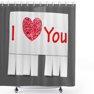 Personality  Advertisement With The Words. Shower Curtains