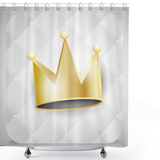 Personality  Vector Golden Crown, Vector Design Shower Curtains