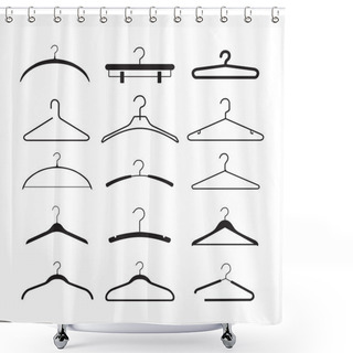 Personality  Clothes Rack Silhouettes Shower Curtains